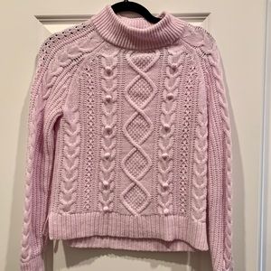 J CREW | lilac cable knit sweater